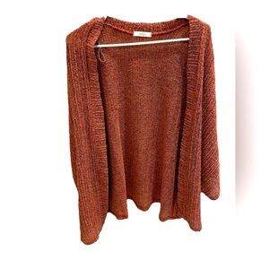 Cherish from Dress Up Cozy Rust Wine Sweater Cape One Size New with Tags